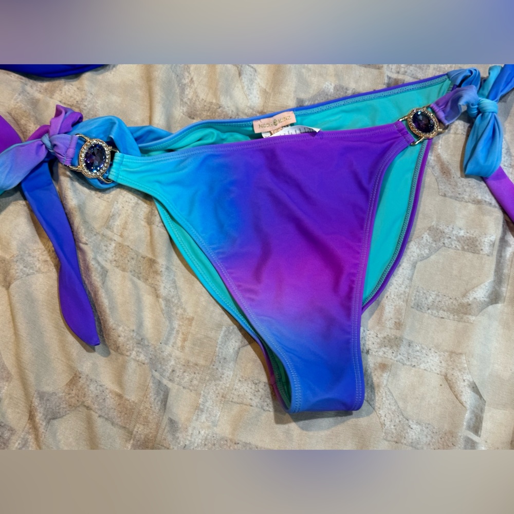 NTW Moda Minx bling rhinestone crystal bikini bottoms ombré